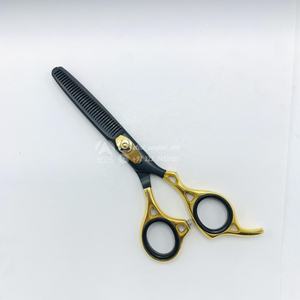 Ensemble de ciseaux de coiffeur en acier inoxydable professionnel en or noir coiffure soins personnels outils de beauté de coupe de cheveux pointus - Product Image 3