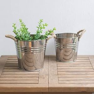 Grossiste Jardinière écologique galvanisée en fer avec poignée en corde pour la culture de plantes multiples dans le jardin domestique Baignoire personnalisable - Product Image 2