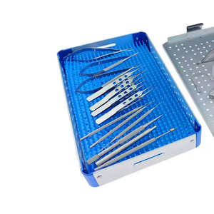 Cataract Ophthalmic <b>Equipment</b> Set Needle Holder With Aluminum Sterilization Box <b>Dental</b> Set surgical Instruments - Product Image 5