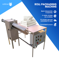 Machine d'emballage de roulement de couette semi-automatique pour oreiller de couverture de matelas de couette-emballage de film plastique d'enroulement électrique