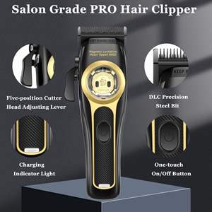 Tondeuse professionnelle sans fil pour hommes, moteur à lévitation magnétique 8800 tr/min, réglable, alimentation USB sur batterie - Product Image 4