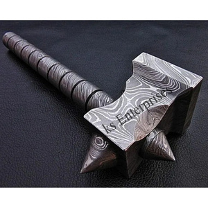 Marteau forgé à la main en acier damas marteau de guerre viking arme nordique médiévale marteau damas forgeron personnalisé de haute qualité - Product Image 2