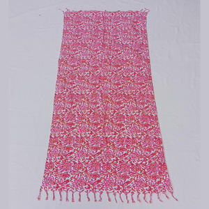 Meilleure vente 100% coton Western imprimé fleuri longue femmes écharpe innovante rose conception florale tissu doux Logo personnalisé châle - Product Image 2