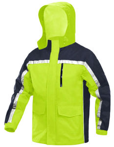 Veste coupe-vent imperméable pour homme, multi-panneaux, à capuche, pour la randonnée en plein air, veste de pluie légère, fermeture éclair, vêtements de sport, streetwear, décontracté - Product Image 2