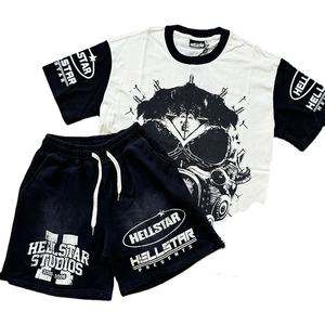 ชุดเสื้อยืดและกางเกงขาสั้นผู้ชายลายโลโก้ Glory Custom สำหรับฤดูร้อน ขายส่ง ชุดวอร์มขาสั้นผู้ชาย ผ้าฝ้าย 100% เสื้อยืดและกางเกงขาสั้นผ้าตาข่าย ชุดเสื้อผ้าผู้ชาย - Product Image 1