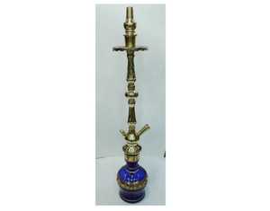 Cachimba Midi de latón egipcio de lujo | Torre de laca portátil Diseño de diamante Nargile Shisha - Product Image 2