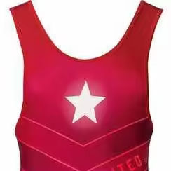 Justaucorps de lutte imprimés par transfert thermique, extensibles, en polyester et élasthanne, respirants, à séchage rapide, avec devant uni - Product Image 4