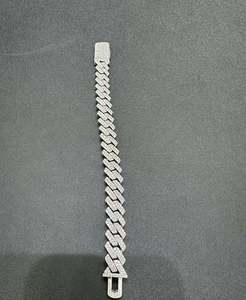 VVS Moissanite Bracelet en argent sterling 925 10MM 8 pouces - Product Image 5