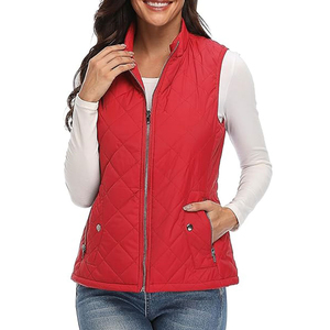 Gilet matelassé en duvet matelassé à col montant léger avec fermeture éclair gilet sans manches à bulles taux de gros OEM conception personnalisée prix bon marché - Product Image 5