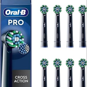 Tête de brosse à dents électrique Oral-B Pro Cross Action, nettoyage en forme de X et angulaire, lot de 8 têtes de brosse à dents, noir - Product Image 6