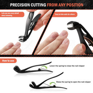 Cortaúñas de acero inoxidable personalizado para uñas gruesas con cuchillas curvas afiladas - Product Image 3