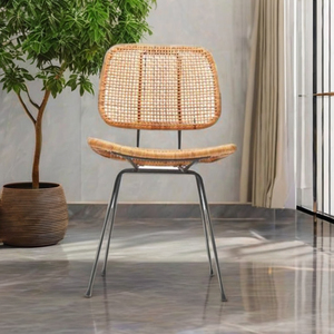 Durable Comfortable <b>Rattan</b> <b>Chair</b> Beautiful Design for Indoor <b>Outdoor</b> Use for Living Room Dining Park Bedroom Hotel Furniture - Product Image 1