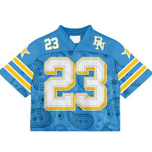 2026 Summer <b>Mens</b> <b>Cropped</b> Mesh Boxy Fit Football Jersey 100 Percent Polyester 220gsm Soccer Shirt Athletic <b>Top</b> - Product Image 6