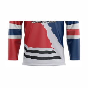 Maillot de hockey sur glace personnalisé brodé pour adulte, réversible, double face, unisexe, sublimé, respirant, 100% polyester - Product Image 4