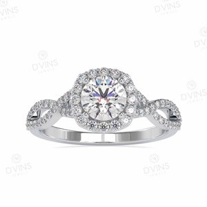 แหวนหมั้นเพชรสำหรับวันครบรอบ14K รับประกันความพึงพอใจของ100% ทรงคลาสสิกแบบกำหนดเองได้ - Product Image 1