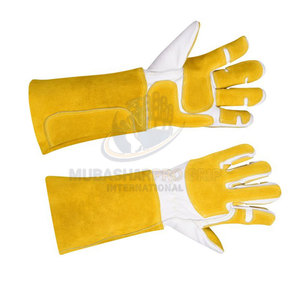 Factory Manufacturer Custom Made Leather Welding <b>Gloves</b> Work Wear Heat Protection Welding <b>Gloves</b> - Product Image 6