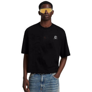 Venta al por mayor Drop Shoulder Heavyweight T-Shirts Custom Cotton Oversized Serigrafía Boxy Cropped T Shirt para hombres - Product Image 4