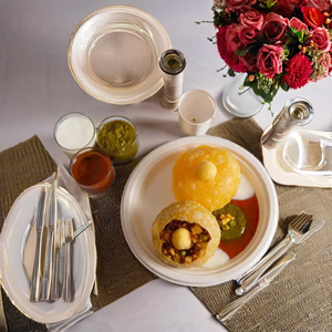 Assiette en bagasse haut de gamme, biodégradable, durable et sûre pour l'emballage des aliments chauds et froids - Product Image 3