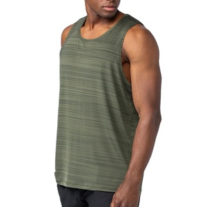 Camiseta sin mangas para culturismo, personalizada, sin costuras, elástica, de punto, con corte, chaleco de gimnasio, color sólido, transpirable - Product Image 2