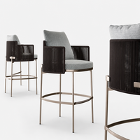 Ensemble table et chaises minimalistes modernes pour l'extérieur, 8 places, en acier inoxydable, pour cour/terrasse, meubles de salle à manger de jardin