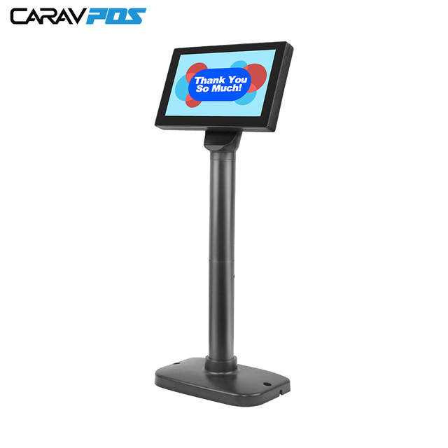 Factory 7 Inch IPS LCD POS System with Adjustable Pole OEM ODM for Retail Cashier Customer Display