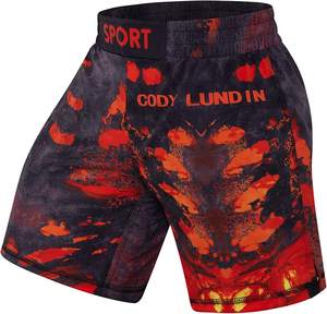 Short de boxe imprimé personnalisé nouveau style respirant MMA grappin court de combat personnalisé vêtements d'arts martiaux - Product Image 6