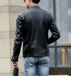 Vestes en cuir véritable entièrement personnalisées pour hommes fabriquées à Sialkot, au Pakistan, bon marché et bon marché - Product Image 2