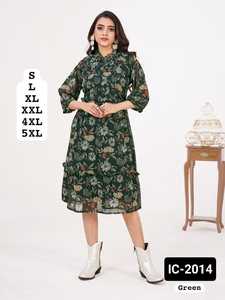 Latest Women Wear Collections of Ready to Wear Heavy Georgette Fancy Kurtis for Casual and Daily Wear Digital Printed Kurtis - Product Image 5
