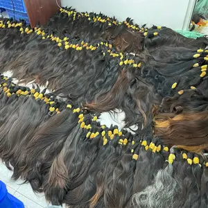 Bundel rambut manusia mentah rambut lurus alami kualitas terbaik Vietnam 2024 terlaris