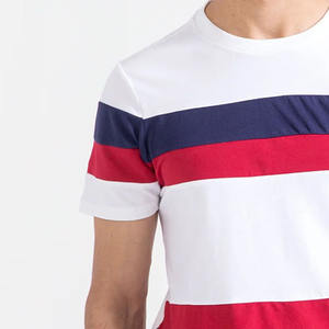 Camiseta con diseño de panel, nueva camiseta de ajuste Regular de mezcla de secado rápido transpirable para hombre, stock de verano al por mayor - Product Image 5