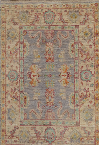 Alfombra con nudo hecha a mano Oushak de lana de alta calidad con nuevo diseño moderno patrón abstracto para sala de estar y dormitorio - Product Image 2