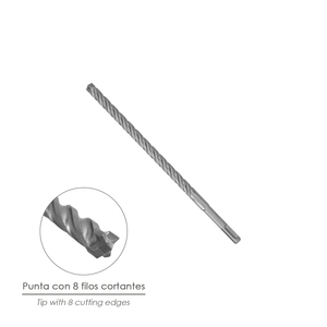 Trapano SDS Plus Wolfpack 8 Punte da Taglio Speciale per Cemento Armato O/ 14 x 260 mm. - Product Image 3
