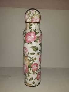 Botella de agua de cobre puro con estampado de mármol negro Beneficios para la salud impresos Usos a prueba de fugas para el entrenamiento de yoga en el gimnasio - Product Image 5