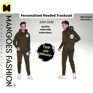 Ensemble de survêtements unisexe 2 pièces pour adultes, avec logo brodé ou texte, costumes de survêtement personnalisés, vêtements décontractés unis et épais, toutes saisons - Product Image 3