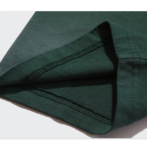 Camiseta de punto de ajuste relajado de gran tamaño más vendida, transpirable, de secado rápido, de algodón pesado, lavado con ácido, ropa de calle con estampado, desteñida al sol - Product Image 5