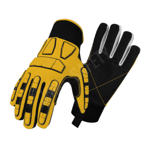 Guantes de trabajo sin vibraciones Amara, guantes de seguridad transpirables de LICRA de cuero sintético antiimpacto con protección para manos y brazos - Product Image 3