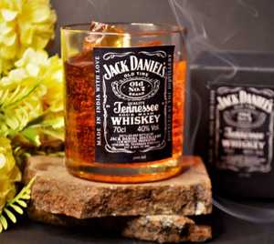 Bougie parfumée à l'ancienne à l'odeur de chêne et de whisky, bougie whisky et ambre, bougie en verre, bougie parfumée au whisky dans un bocal en verre - Product Image 1