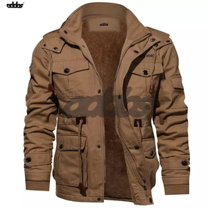 New Fashion Custom Made High Quality Mens Pilot Jacket With Fur Lining Plus Thick Wash Outdoor Jackets for Men - Product Image 6