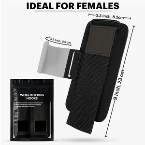 Ganchos de levantamiento de pesas Correas de muñeca de levantamiento de alta resistencia Soporte de agarre de mano para Deadlifts Pull Ups Ganchos de levantamiento de pesas - Product Image 6