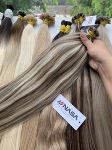 Precio al por mayor Extensiones de cabello de punta plana color piano 100% Cabello virgen vietnamita de alta calidad - Product Image 3