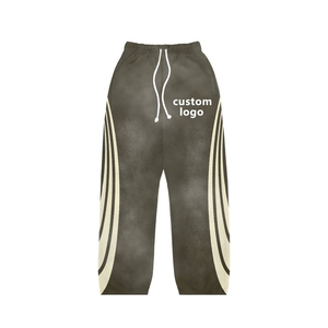 New Stylish Design Good Quality Custom <b>Sun</b> Faded Side <b>Strip</b> Comfortable Zipper Tracksuit for Men Flared Sweatpants for Winter - Product Image 3