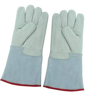 Gants de protection en cuir de vachette anti-coupures à épaules fendues Gant de soudage résistant aux intempéries avec doublure en coton Handpalm - Product Image 4