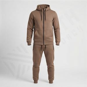 Survêtement décontracté pour homme à capuche, nouveau style, impression personnalisée, respirant, 100% coton, manches longues, uni, pour la salle de sport et le fitness - Product Image 4
