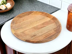 Plaque de chargeur en bois pour décoration de table Bois durable écologique Parfait pour les mariages par glowin fashion - Product Image 3