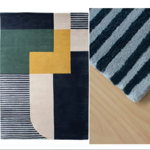 Alfombra de nudo hecha a mano de lana de alta calidad Oushak nuevo moderno bordado patrón abstracto FORRO DE TRABAJO PARA sala de estar o dormitorio - Product Image 6