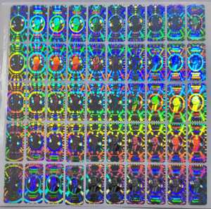 Étiquettes adhésives holographiques de sécurité couleur argentée, haute visibilité, pour détection d'image sécurisée, étiquette Digitech - Product Image 1