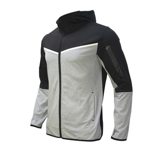 Automne mâle décontracté Patchwork fermeture éclair sweat costumes nouveaux hommes mode col montant survêtements sweats à capuche pantalons de survêtement deux pièces ensemble - Product Image 3