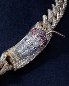 Pendentif en argent sterling 925 de luxe avec diamant VVS et chaîne, certifié GIA, lettres en moissanite, style hip-hop, personnalisé pour hommes et femmes - Product Image 5