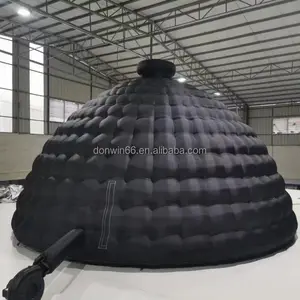 Individuelle Größe großes wasserdichtes PVC-Material Camping Party Ausstellung Led-Licht Blase Iglu aufblasbares Kuppelzelt zu verkaufen
