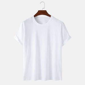 100% coton impression personnalisée broderie OEM Logo plaine vierge hommes t-shirts décontracté haute rue Style surdimensionné hommes t-shirts - Product Image 6